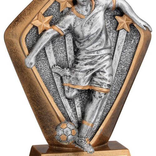 Brz/Gold Diamond Holder With 'Female Football' Disc And Plate - 5.25" Thumbnail