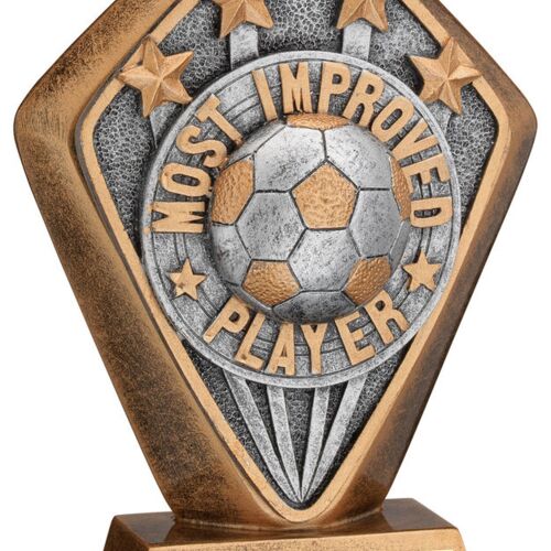 Brz/Gold Diamond Holder With 'Most Improved Player' Disc And Plate - 5.25" Thumbnail