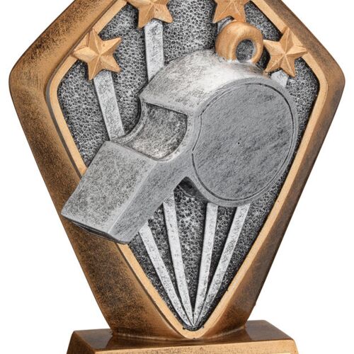 Brz/Gold Diamond Holder With 'Referee' Disc And Plate - 5.25" Thumbnail