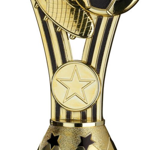 Gold/Black Plastic 'Wembley' Figure On Black Marble Trophy - 10" Thumbnail