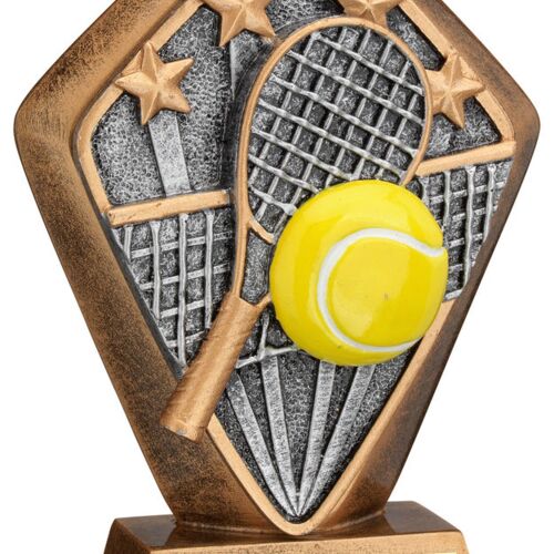 Brz/Gold Diamond Holder With 'Tennis' Disc With Plate - 5.25" Thumbnail