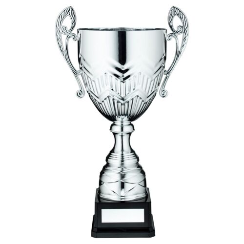 Silver Bullet Bowl With Handles Assembled Trophy And Plate - 17.75" Thumbnail