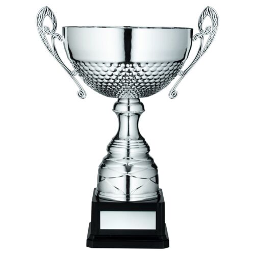 Silver Half Bowl With Handles Assembled Trophy And Plate - 11.5" Thumbnail