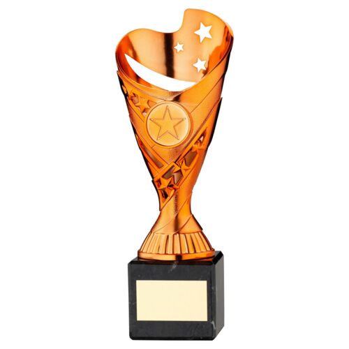 Copper Plastic 'Sabre' Cup On Black Marble Assembled Trophy - 6.75" Thumbnail