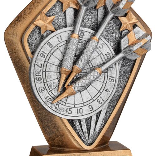 Brz/Gold Diamond Holder With 'Darts' Disc And Plate - 5.25" Thumbnail