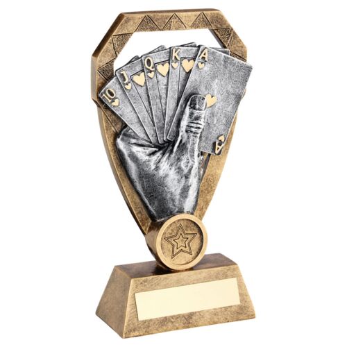 Bronze/Pew/Gold Cards with Hand On Diamond With Plate  - 6" Thumbnail