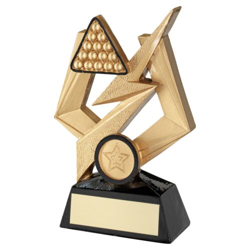 Gold/Black Pool/Snooker Balls On Bolt Pentagon With Plate - 4" Thumbnail