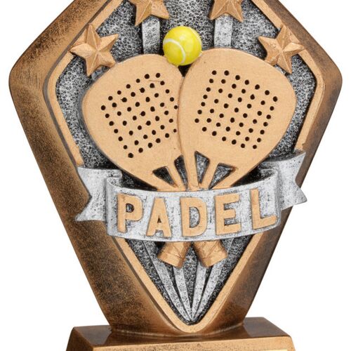 Brz/Gold Diamond Holder With 'Padel' Disc With Plate - 5.25" Thumbnail