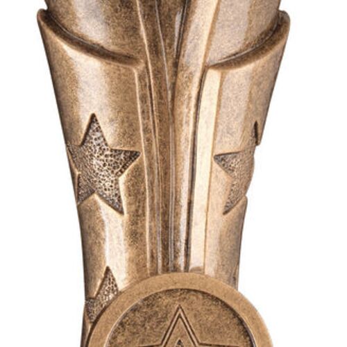 Brz/Pew/Red Cricket On Fluted Flatback With Plate - 6.5" Thumbnail