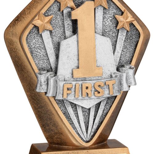 Brz/Gold Diamond Holder With '1St' Disc With Plate - 5.25" Thumbnail