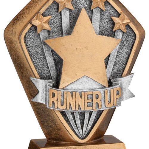 Brz/Gold Diamond Holder With 'Runner Up' Disc With Plate - 5.25" Thumbnail