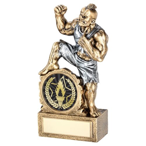 Bronze/Pew Generic 'Beasts' Figure With Plate - 2" Centre 7" Thumbnail