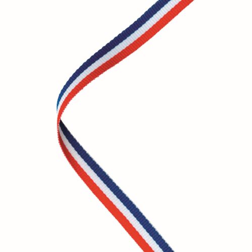 Narrow Medal Ribbon Red/White/Blue - 30 X 0.4" Thumbnail