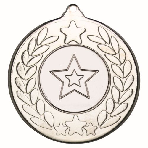 Stars And Wreath Medal  - Silver 2" Thumbnail
