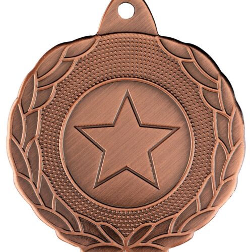 Laurel Wreath Edged Medal  - Bronze 1.75" Thumbnail