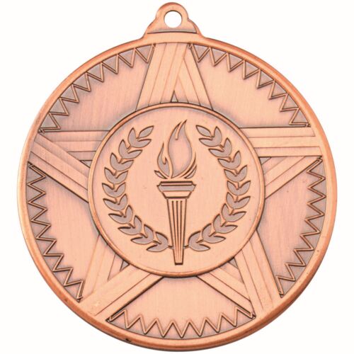 Striped Star Medal  - Bronze 2" Thumbnail