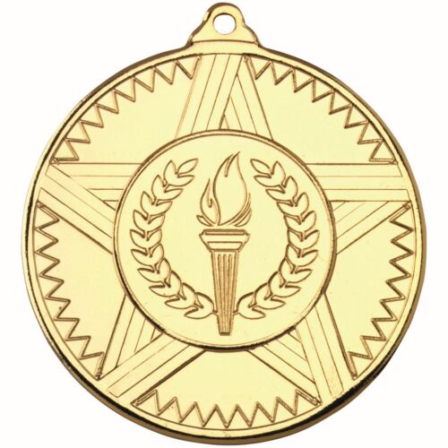 Striped Star Medal  - Gold 2" Thumbnail