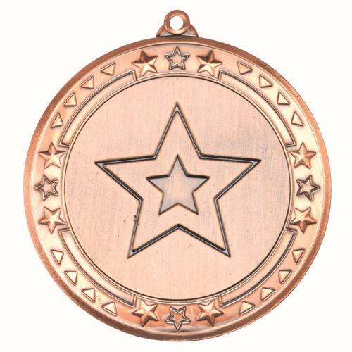 Tri Star Medal  - Bronze 2.75" Thumbnail
