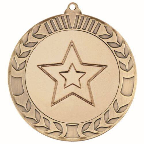 Wreath Medal  - Antique Gold 2.75" Thumbnail