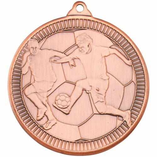 Football 'Multi Line' Medal - Bronze 2" Thumbnail
