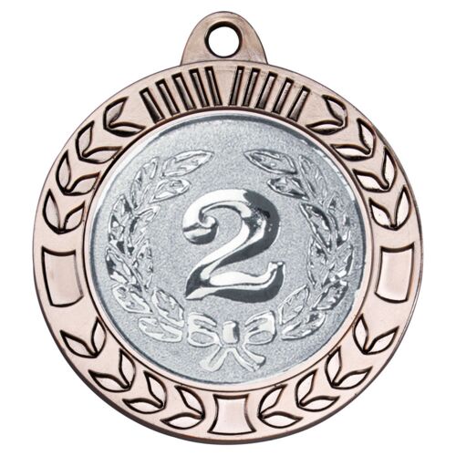 Wreath Medal Extra Thick Antique Silver  - 2.75" Thumbnail