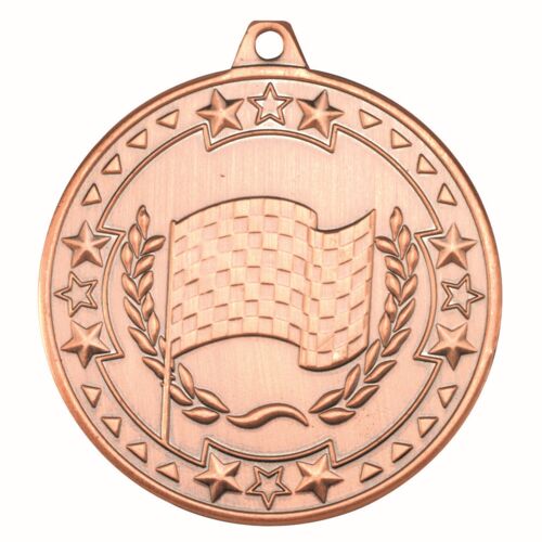 Motor Sport 'Tri Star' Medal - Bronze 2" Thumbnail