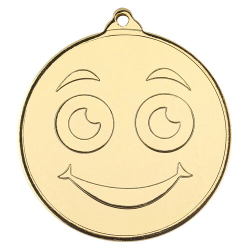 Smiley Face Gold Medal - 2" Thumbnail