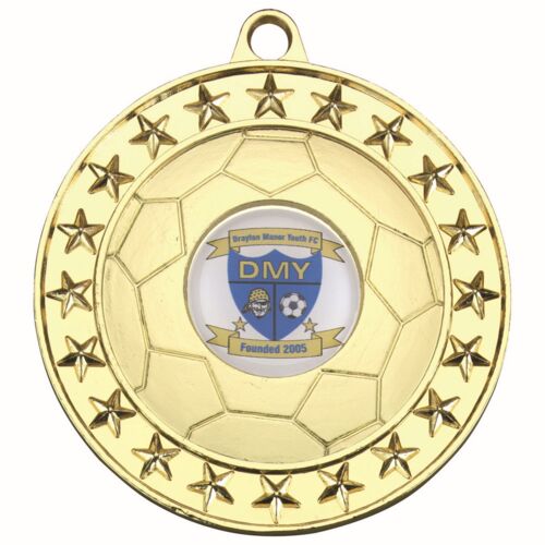 Football Medal Large  - Gold 2.75" Thumbnail