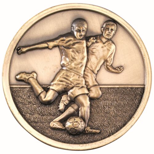 Football Players Medallion - Antique Gold 2.75" Thumbnail