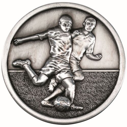 Football Players Medallion - Antique Silver 2.75" Thumbnail
