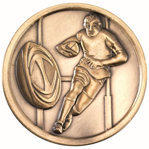 Rugby Medallion - Antique Gold 2.75" Thumbnail