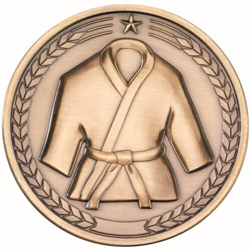Martial Arts Medallion - Antique Gold 2.75" Thumbnail