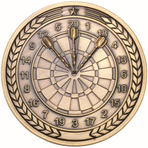 Darts Medallion - Antique Gold 2.75" Thumbnail