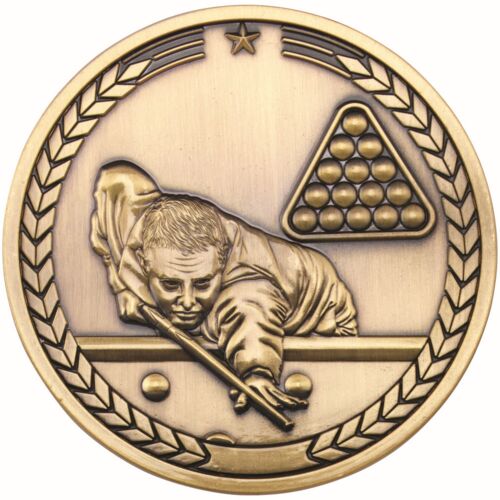 Pool/Snooker Medallion - Antique Gold 2.75" Thumbnail