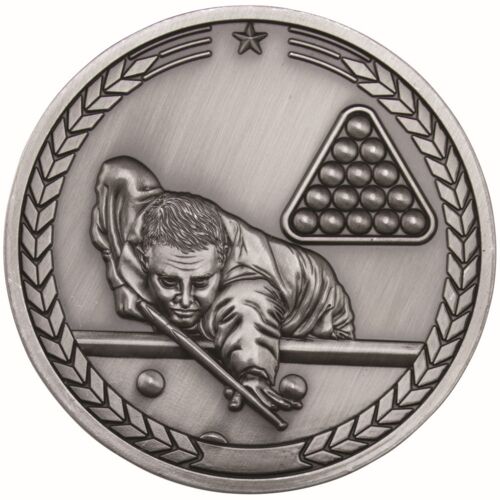 Pool/Snooker Medallion - Antique Silver 2.75" Thumbnail