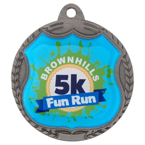 Wreath Medallion  - Antique Silver 2.75" Thumbnail