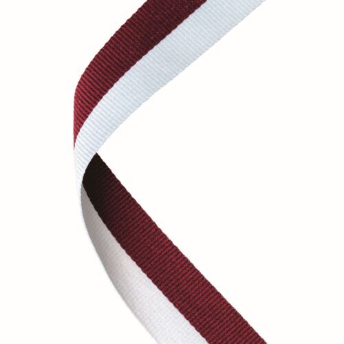 Medal Ribbon Maroon/White Thumbnail