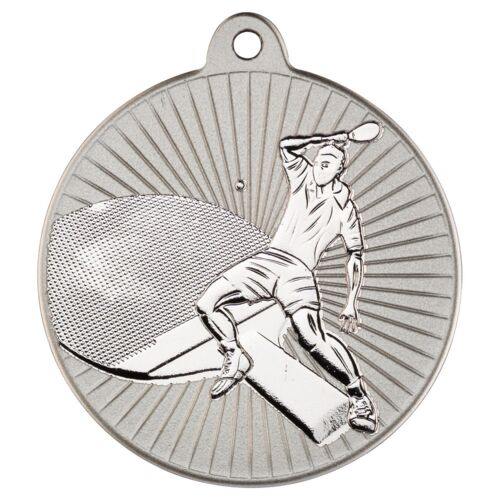 Table Tennis 'Two Colour' Medal - Matt Silver/Silver 2" Thumbnail