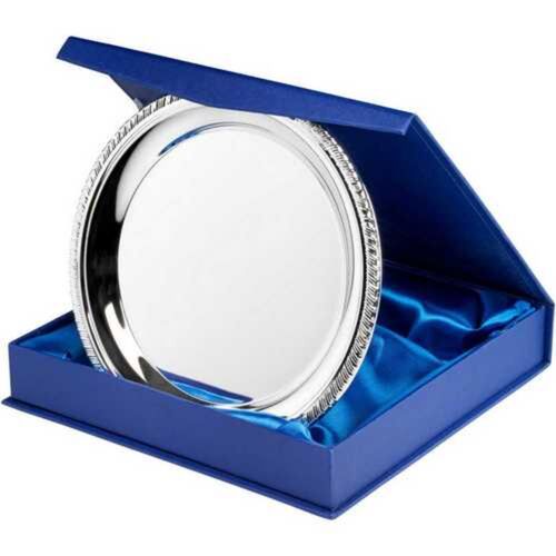 Silver Plated Iron Salver...Round With Rope Edge - 0.4Mm Thick 4.25" Thumbnail