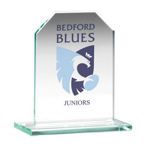 Jade Glass Chamfered Rectangle Plaque  - 5.25" Thumbnail