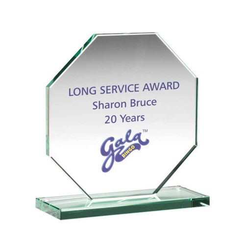 Jade Glass Octagon Plaque  - 4.5" Thumbnail