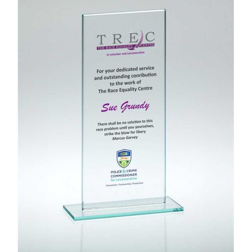 Jade Glass Narrow Plaque - 3.25" Thumbnail