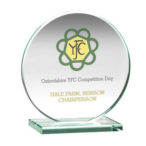 Jade Glass Round Plaque  - 4.25" Thumbnail