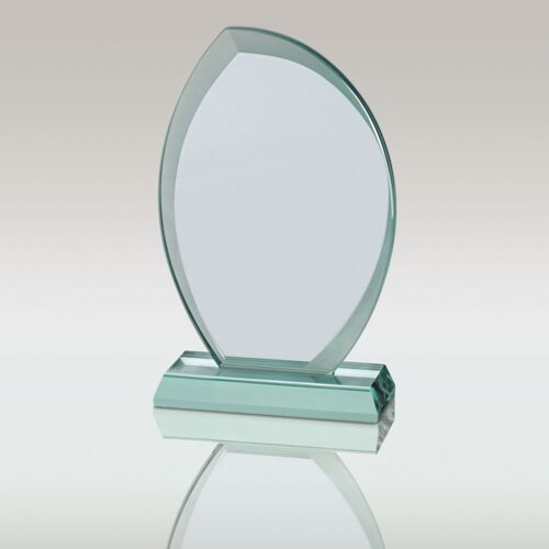 Jade Glass Plaque With Frosted Edges (15MM Thick) - 7In Thumbnail