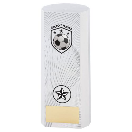 White Plastic Filled Column Football (1In Cen) - 7In Thumbnail