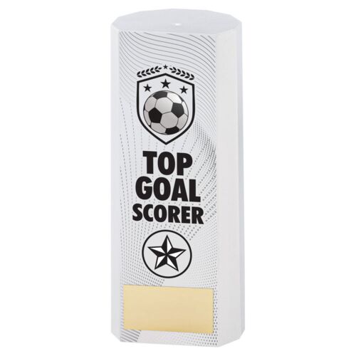 White Plastic Filled Column Football Top Goal Scorer (1In Cen) - 6In Thumbnail