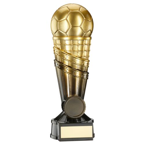 Gold/Black Filled Plastic Football Net Column With Plate (1In Cen) - 9In Thumbnail