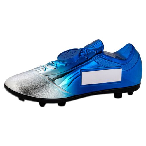 Filled Plastic Footballl Boot In Silver/Blue With Plate (1" Cen) - 6.75 x 2.75In Thumbnail