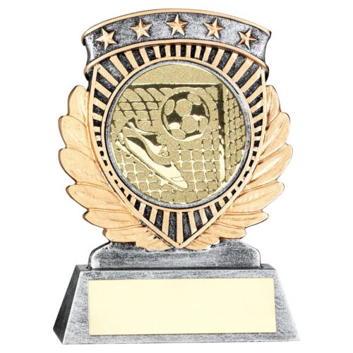 Pew/Gold 5 Star Holder With Football Insert & Plate - 3.75In Thumbnail