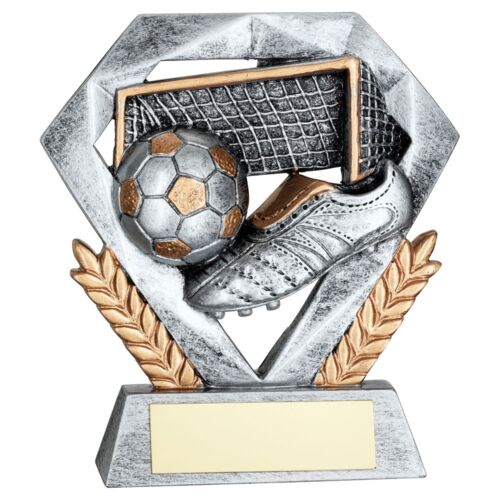Pew/Gold Football Mini Diamond With Plate - 4In Thumbnail